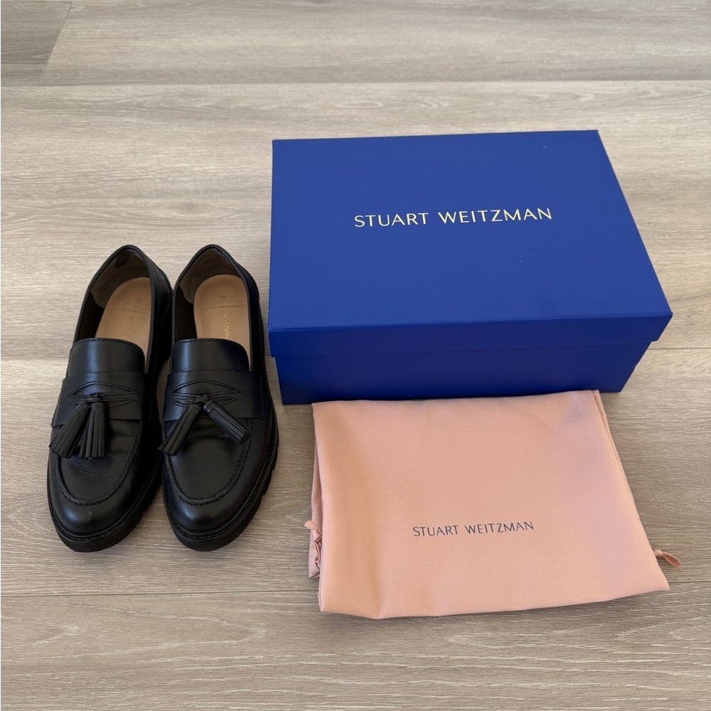 Stuart Weitzman Adrina Black Loafers